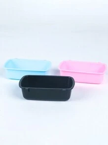 1pc Thickened Abs Ceramic-like Feeding Bowl For Hamster, Birds, Etc. Color Random - Multicolor - View 3