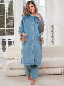 New Winter Thickened Blue Outfit - Blue - View 4