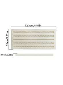 1/2/3入組長繩形狀diy蛋糕邊框裝飾矽膠模具