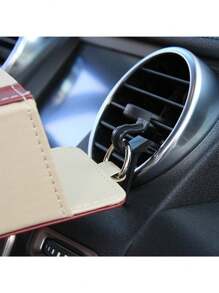 一个储物袋，汽车储物盒，储物袋，汽车座椅靠背收纳盒，汽车内饰配件PU皮革，适用于汽车出风口，简约风格，时尚，男女汽车配件汽车配件内饰 - 黑色 - 查看 5