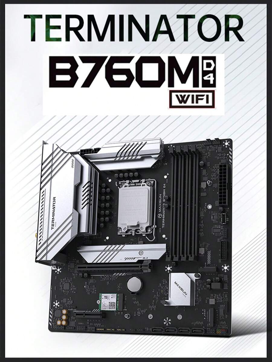 MAXSUN Terminator B760M D4 WIFI DDR4 128GB,Motherboard M-ATX, For 12th ...