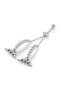 1 件叶子水钻手链表带兼容 38/40/41/42/44/45/46/49 毫米，兼容 Series Ultra/SE/11/10/9/8/7/6/5/4/3/2/1