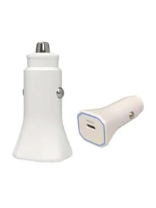 Carregador Fonte Veicular Turbo Usb C Tipo C Pd 20w Para Carro - Multicolorido - Visão 4