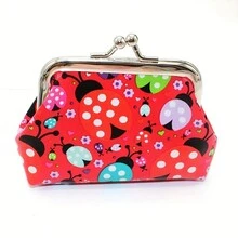 Random 1pc Cute Cartoon Ladybug-shaped Children's Coin Purse, Mini Wallet For Kids - Multicolor - View 7