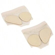 2入組肚皮舞鞋前腳掌腳保護器,芭蕾、體操、拉丁舞練習足墊前襯 - 杏色 - 查看 4