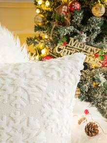 1 件雪花刺繡枕套 - 白色 - 查看 2