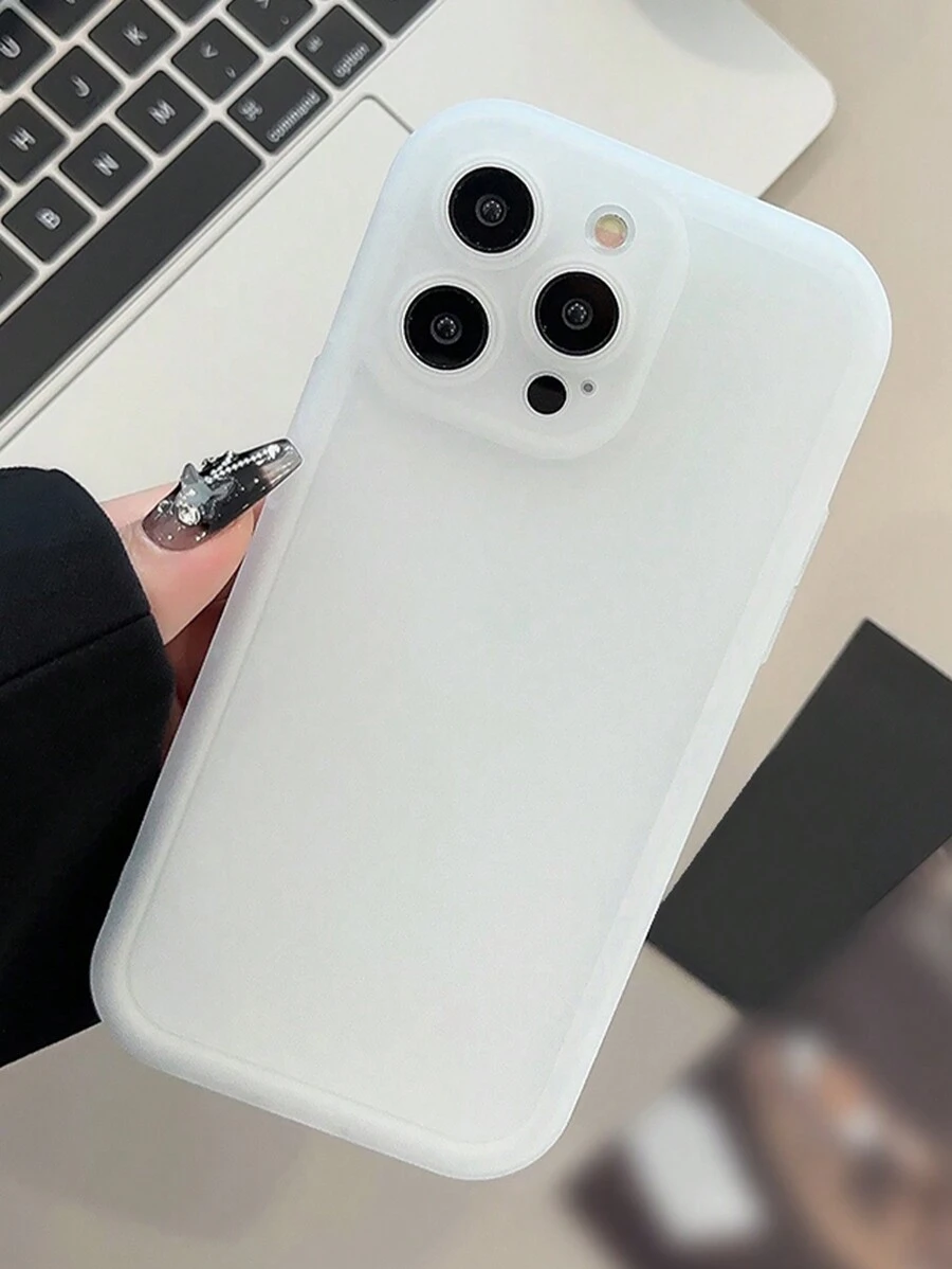 1pc Gukadi Fluorescent Green Ladder Camera Compatible With Apple Phone Case - Green - View 1