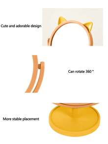 Espejo De Maquillaje De Escritorio De Orejas De Gato Naranja - Naranja - Ver 7