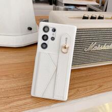 1入組白色荔枝紋手帶卡片收納多功能抗跌pu皮革手機殼,適用於三星galaxy S23 S21 S20 Fe S22 Ultra Note 20 Plus A81 A72 A71 A54 A53 A52 A42 A34 A32 A24 A23 A22 A21s A21 A14 A13 A12 A03 A03 - 白色 - 查看 3