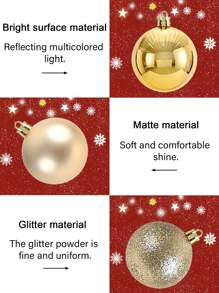 1 Xô/24 cái - Quả cầu Giáng sinh vàng 4cm dùng trang trí Giáng sinh, Trang trí cây thông Noel, Đồ trang trí năm mới, Đồ dùng Giáng sinh bằng nhựa bóng Quà tặng Giáng sinh Đồ trang trí Giáng sinh Đồ trang trí Giáng sinh - Vàng - Xem 4