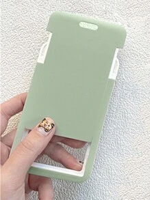 Solid Colour Business Card Holder Credit Bank Id Card Holder - Green - View 3