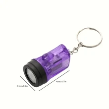 Mini Plastic Flashlight Keychains For Men, Suitable For Outdoor Camping Random Color Halloween Gift Souvenir Car Accessories Bag Charm School - Multicolor - View 4