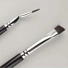 2 支超細眼線刷,眉刷超細 Eyeliber 刷,勾勒眉毛,眼瞼眼線,適合遮瑕眉毛眼線化妝 - 黑色 - 查看 3