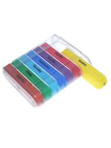 1個行動方便的,顏色豐富,防潮、防臭藥盒,可旅行使用的大號藥丸盒,每天4次,每周xl上午下午藥盒,一天兩次的7天藥盒,超大號日常維他命組織架,大型藥丸容器,藥物分配器(彩虹色)-非常適合旅途中整理藥物 - 彩色 - 查看 8