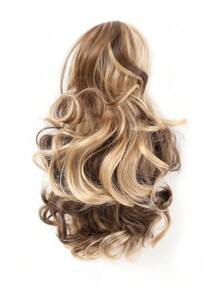 爪夾在馬尾辮延長辮短馬尾辮卷波浪狀的小馬尾巴厚假髮片適合女士假馬尾日常使用 - 彩色 - 查看 2