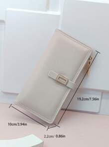 MINGYOU Portafoglio da donna alla moda, con fibbia, dolce e carino, con cerniera, multiuso, porta-carte studente, regalo per studenti, sottile e portatile, adatto per donne, impiegati, college, lavoro, business, pendolarismo, ufficio, anniversario, coppia, regalo di compleanno, San Valentino, regalo per donne, portafoglio, portafoglio lungo