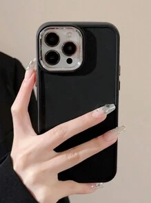 1入組 Gucadi 電鍍黑色 masson 商務實色手機殼，適用於蘋果 iphone - 黑色 - 查看 12