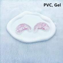 2 件可重复使用的凝胶眼部冰袋，彩色眼部冷却垫，适用于眼部疲劳、眼睛浮肿、浮肿、黑眼圈、细纹，非常适合午睡和旅行，适用于卧室、旅行、办公室、学校 - 粉色 - 查看 1