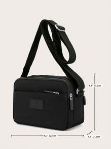 Bolso De Hombro Mensajero De Color Sólido De Moda Para Mujeres, Mini Bolso Cuadrado Con Múltiples Compartimentos Y Riñonera, Versátil Bolsa De Bandolera Retro Para Teléfono Celular Y Monedero, A Prueba De Agua, Satchel Para Exteriores