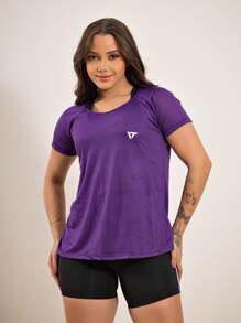 Women Sports Tees & Tanks - 紫色 - 查看 1