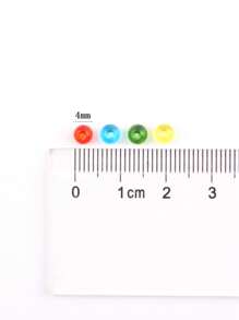 1pack 4mm Uniform Round Transparent Green Glass Seed Beads For Diy Jewelry Making - Army Green - View 7