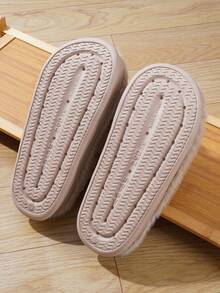 男士大眼狗拖鞋，卡通風格，可愛，防滑，適用於秋冬季，室內/室外 - 卡其色 - 查看 4