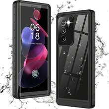 1 pieza Funda protectora a prueba de golpes con protector de pantalla incorporado y resistente al agua compatible con Galaxy Note 20 Ultra 6.9 pulgadas 5G - Negro - Ver 1