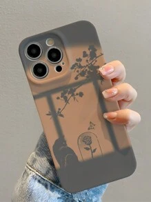 1 件裝陽光貓與玫瑰圖案手機殼 - 彩色 - 查看 1