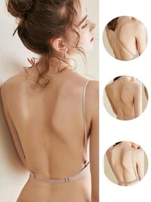 Sutiã fino de renda francesa sexy feminino, calcinha de casamento feminina sem costura macia, sutiã bordado com bojo bonito com as costas descobertas, adequado para mulheres com seios pequenos, lingerie