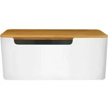 Cable Management Box, Solid Wood Cover, Wire Organizer For Desktop Tv Computer Usb Hub System To Cover And Hide Power Strips And Wires Back To School