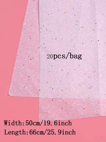 Colorful Pear Pattern Glitter Wrapping Paper, White Background, Gift Box Decoration Paper, Flower Packaging Lining Paper - Multicolor 20pcs - View 2