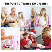 Kit De Ganchos Y Accesorios Para Tejer Al Crochet 100 Piezas - Rosa Fucsia - Ver 8