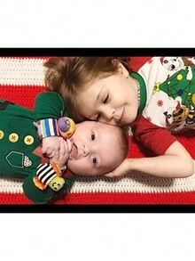 4 件套嬰兒手腕搖鈴、帶搖鈴和腕帶的襪子,適合 3-6 至 12 個月的男孩和女孩 - 彩色 - 查看 3