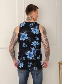 Men Tank Tops - Blue - View 3