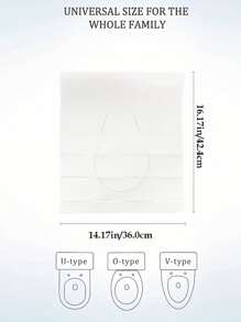 50入組一次性馬桶座椅套、可沖水旅行一次性便攜式馬桶座椅套、紙質馬桶座椅套水溶性便攜式便盆座椅套、飛機、公路旅行、露營和公共浴室的旅行必備配件 - 白色 - 查看 4