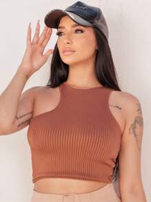 Women Tank Tops & Camis - 鏽棕色 - 查看 1