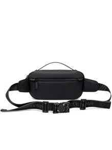 arctic hunter 男士時尚信使袋，胸包，肩包，後背包，戶外防水腰包，健身運動胸包，手提包，小包，男性摩托車騎手包，臀包，斜跨包，旅行工作度假必備，輕便，防盜，出門的禮物，適合男性男友丈夫男孩子大學生書包，父親節禮品，夏季新生，返校季，多功能宿舍，大學 - 黑色 - 查看 8