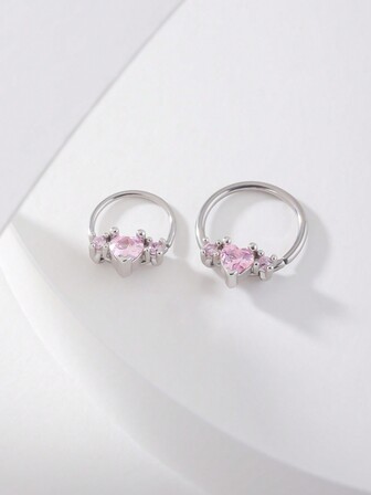 Piercing perfecto anillo para el ombligo con diamantes de imitación para decoración del corazón,, acero inoxidable, tabique magnético, joyería para el cuerpo, regalo para mujeres y hombres, sin perforación