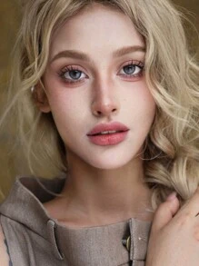 1副缅因州灰色美瞳，年抛型，14.5毫米