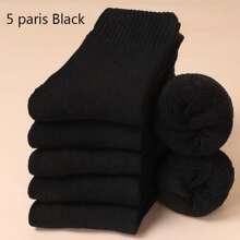 Autumn/winter Warmth - Black Fuzzy Socks - Black - View 3