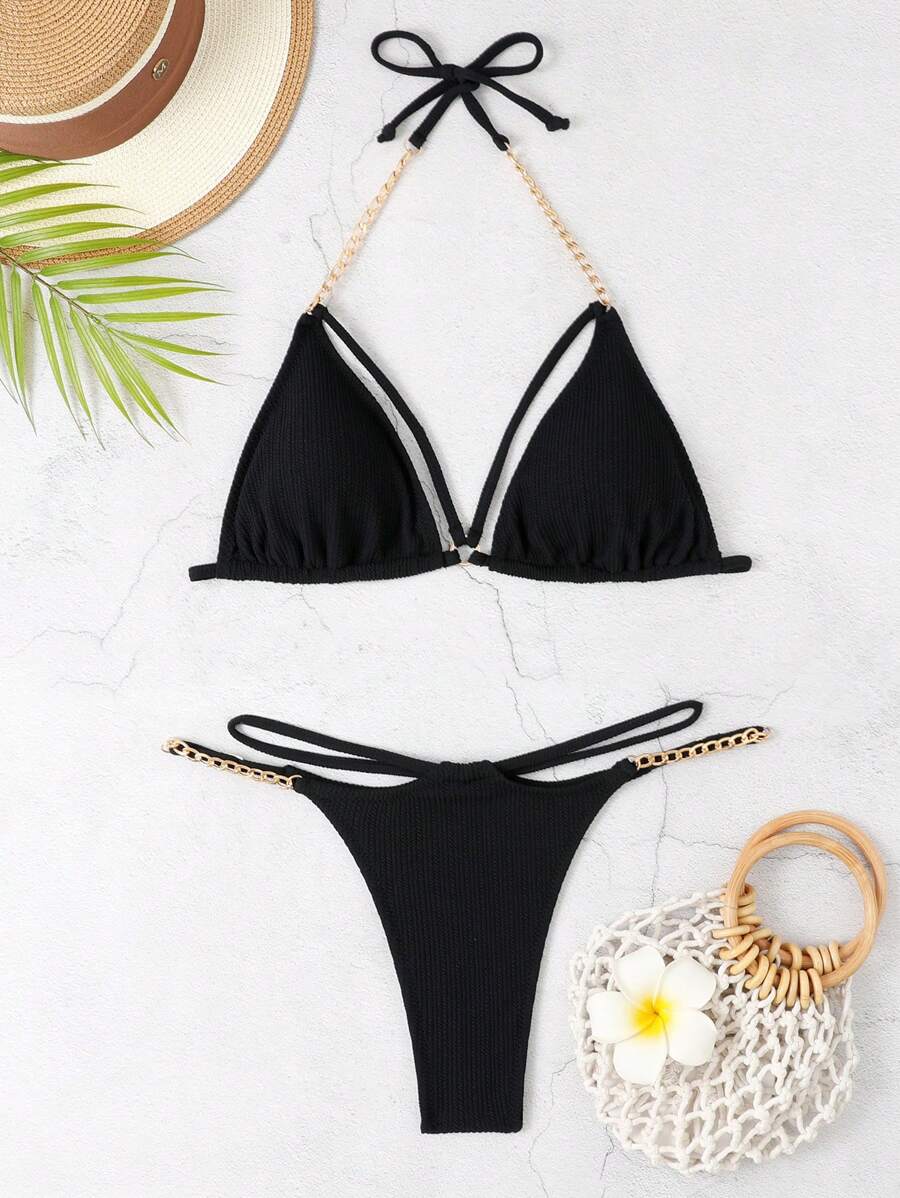 Women Bikini Sets - 黑色 - 查看 1