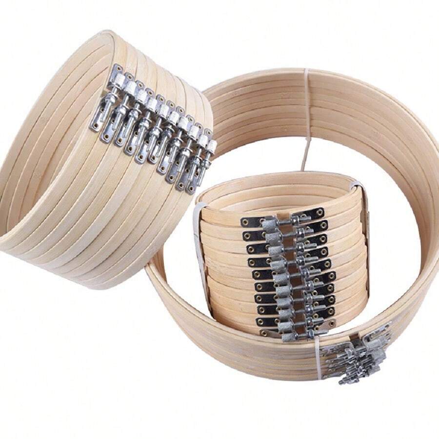 Wooden Embroidery Hoops Frame Set Bamboo Embroidery Hoop Rings For DIY