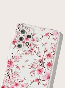 Flower 1pc Painted Cherry Blossom Print Phone Case Compatible With Iphone/Samsung Phone - Multicolor - View 5