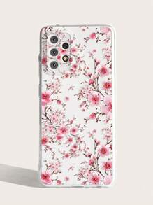 Flower 1pc Painted Cherry Blossom Print Phone Case Compatible With Iphone/Samsung Phone - Multicolor - View 4