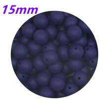 30入組15MM圓形矽膠珠子，用於製作DIY珠寶奶嘴鏈項鍊配件，矽膠集中珠子可用於筆