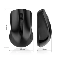 Mouse Inalámbrico Ergonómico 5 Niveles Receptor USB, Seguimiento Óptico. - Negro - Ver 4