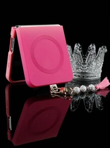 1 件漸變色磁性親膚噴油充電可折疊項鍊手機殼兼容三星 Galaxy Z Flip 3 5g、z Flip 4g/5g 和 Z Flip 5 5g-粉色 - 粉色 - 查看 6