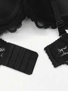 Bralette Negro Cruzado De Encaje En La Espalda - Multicolor - Ver 5