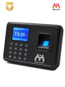 Reloj Checador Lector Huella Digital Dactilar Biométrico Maquina Asistencias, Excel o Software + !Regalo! - Negro - Ver 1