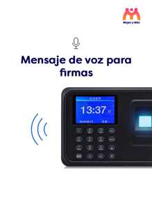 Reloj Checador Lector Huella Digital Dactilar Biométrico Maquina Asistencias, Excel o Software + !Regalo! - Negro - Ver 5